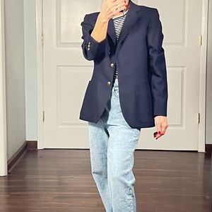Jones New York Haberdashery Navy school boy blazer jacket size 6